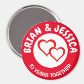 Jubiläum des personalisierten Circle Magnet (Vorderseite/Rückseite)