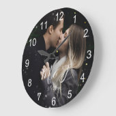Jubiläum des personalisierten Fotos Große Wanduhr (Winkel)