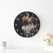 Jubiläum des personalisierten Fotos Große Wanduhr (Zuhause)