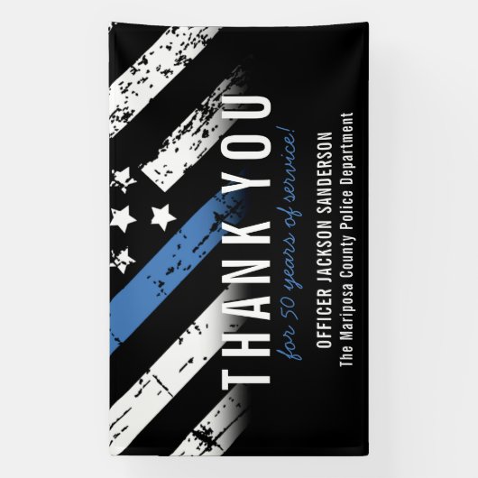 Jubiläum des Polizeibeamten für Strafverfolgung Banner (Vertikal)