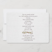 Jubiläum des rosa Damastes Party Einladung (Rückseite)