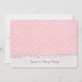 Jubiläum des rosa Damastes Party Einladung (Vorderseite)