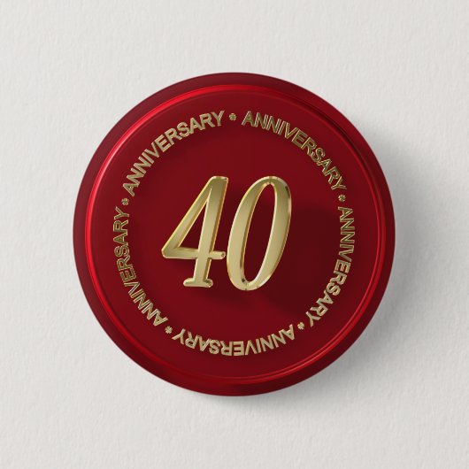 Jubiläum des Rotwinks-Siegels Button (Vorderseite)