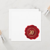 Jubiläum des Rotwinks-Siegels Karte (Vorderseite/Rückseite Beispiel)