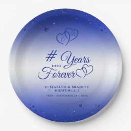 Jubiläum des Saphir-Jubiläums Hört JAHRE IN DEN FU Pappteller