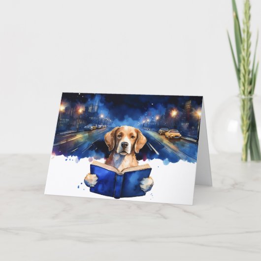 Jubiläum des "Sober Dog Reading Big Book Erholung" Karte (Vorderseite)