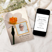 Jubiläum des Todes der weißen Blume Einladung