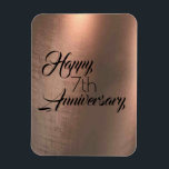 Jubiläum des traditionellen Kupfers Magnet<br><div class="desc">Traditionelle Copper 7th Anniversary Card</div>