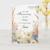 Jubiläum des Verfalls des Sohnes mit Wildblumen Karte (Gelbe Blume)