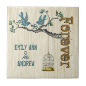 Jubiläum des Vogelkäfig-Holzkörnbaums Fliese (Vorderseite)