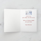 Jubiläum Ehemann und Freund Kardinal Bird Karte (Innenseite)