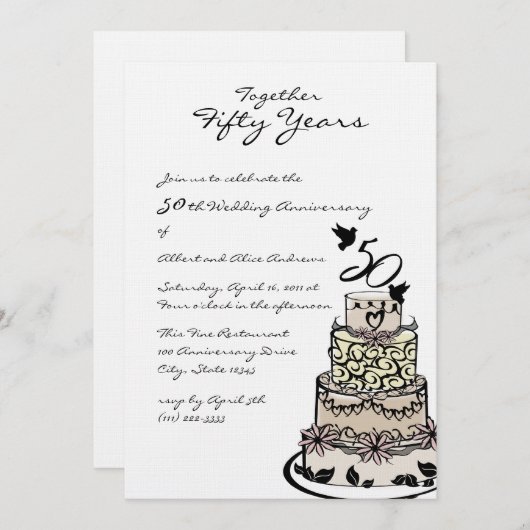 Jubiläum Einladung (Vorne/Hinten)