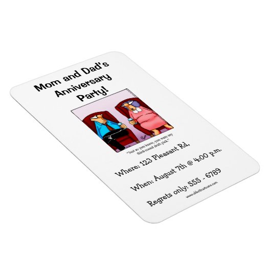 Jubiläum Einladung Party Flexible Magnet (Rechte Seite)