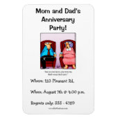 Jubiläum Einladung Party Flexible Magnet (Vertikal)