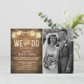 Jubiläum Einladung Rustic Vow Renewal Party (Stehend Vorderseite)