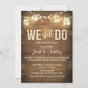 Jubiläum Einladung Rustic Vow Renewal Party