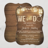 Jubiläum Einladung Rustic Vow Renewal Party (Vorne/Hinten)