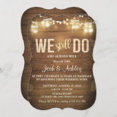 Jubiläum Einladung Rustic Vow Renewal Party (Vorne/Hinten)