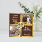 Jubiläum elegante Einladungen zum Foto (Stehend Vorderseite)