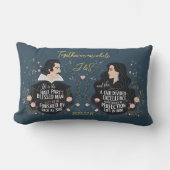 Jubiläum Elegante Monogram Märchenangebot Lendenkissen (Vorderseite)