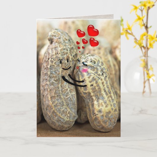 Jubiläum Erdnüsse Liebe Karte (Gelbe Blume)