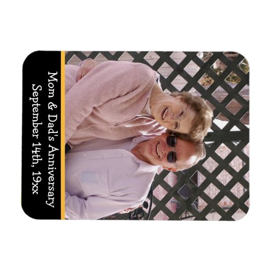 Jubiläum Erinnerung Foto Magnet (Horizontal)