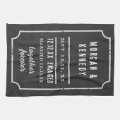 Jubiläum Erleben Sie Verlobtes Verheiratetes Küche Geschirrtuch (Horizontal)