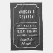 Jubiläum Erleben Sie Verlobtes Verheiratetes Küche Geschirrtuch (Vertikal)