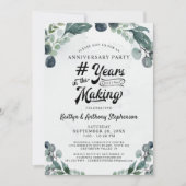 Jubiläum Eukalyptus # JAHRE IM MAKING Einladung (Vorderseite)