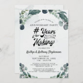 Jubiläum Eukalyptus # JAHRE IM MAKING Einladung (Vorne/Hinten)