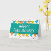 Jubiläum farbenfrohe Dreieckskarte Karte (Gelbe Blume)