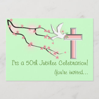 Jubiläum-Feier-Einladungs-Grün der Nonnen-50. Einladung