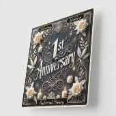 Jubiläum feiern einen besonderen Meilenstein Quadratische Wanduhr (Winkel)