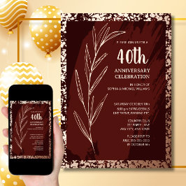 Jubiläum feiern Imitate Digitale Foil Einladung