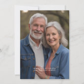 Jubiläum feiern Imitate Digitale Foil Einladung (Rückseite)