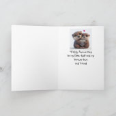 Jubiläum Forever Love & Friend Niedlich Otters Karte (Innenseite)