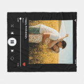 Jubiläum Foto Album Cover | Modernes Design Fleecedecke (Vorderseite (Horizontal))