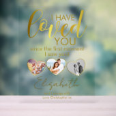 Jubiläum Foto Collage Herz Acrylschild (Neutral)