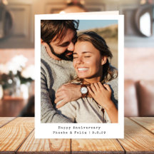 Jubiläum Foto Couple Custom Folded Card