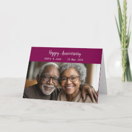 Jubiläum Foto Falte Jubiläumskarte Cranberry Einladung