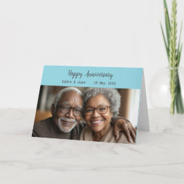 Jubiläum Foto Falten Jubiläumskarte leuchten Blau Einladung