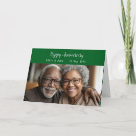 Jubiläum Foto Faltkarte Grün Einladung