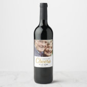 Jubiläum Foto Geschenk Weinetikett (Vorderseite)