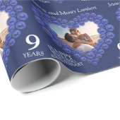 Jubiläum Foto Lapis Lazuli tiefblau Geschenkpapier (Rolleneckpunkt)