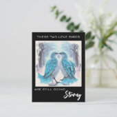 *~* Jubiläum FOTO Love Birds Winter AP54 Postkarte (Stehend Vorderseite)