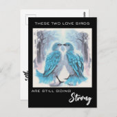 *~* Jubiläum FOTO Love Birds Winter AP54 Postkarte (Vorne/Hinten)
