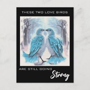 *~* Jubiläum FOTO Love Birds Winter AP54 Postkarte