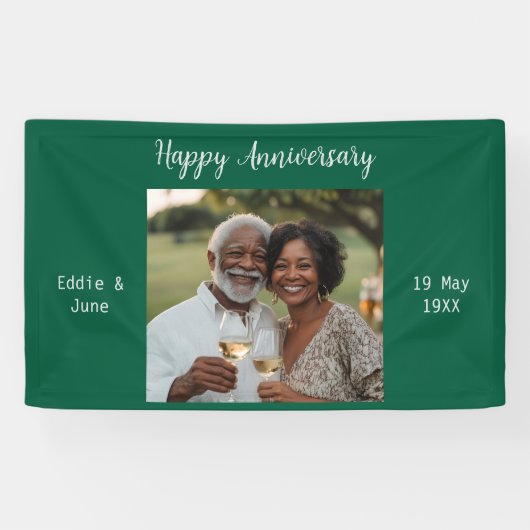 Jubiläum Foto Modern Banner Green (Horizontal)