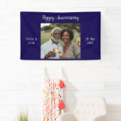 Jubiläum Foto Modern Banner Navy Blue (Insitu)