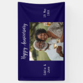 Jubiläum Foto Modern Banner Navy Blue (Vertikal)